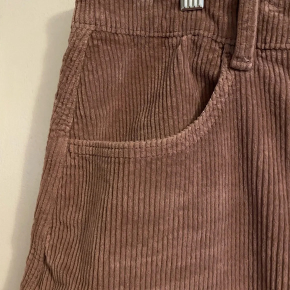 American Eagle Pink Super Stretch Super Hi Rise A line Corduroy Mini Skirt Sz 14 - Picture 3 of 12